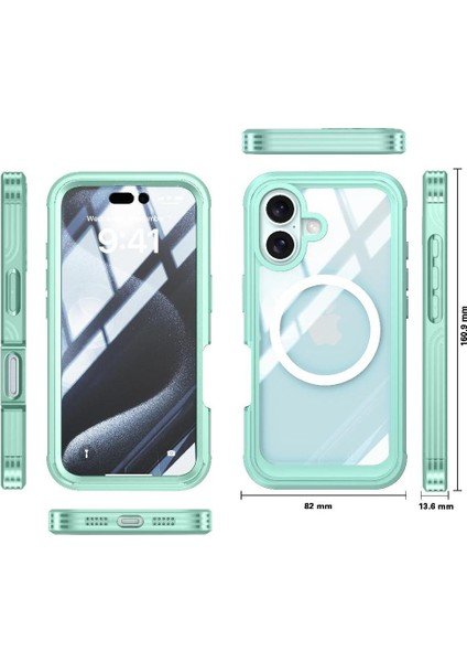IPhone 16 360 Için Manyetik Kılıf Her Şey Dahil Cam Ekran Koruyucu Damla (Yurt Dışından) fiyatları