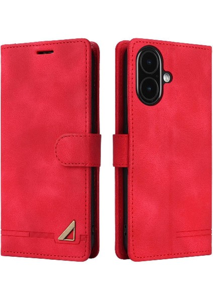 IPhone 16 Için Flip Case Kapak Darbeye Cüzdan Basit Iş Durum (Yurt Dışından)