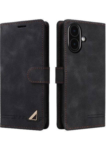 IPhone 16 Için Flip Case Artı Kapak Kapak Darbeye Basit Iş Cüzdan (Yurt Dışından)