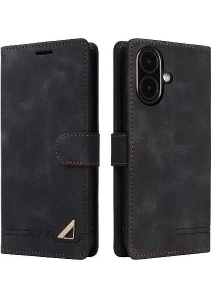 IPhone 16 Için Flip Case Kapak Darbeye Cüzdan Basit Iş Durum (Yurt Dışından)