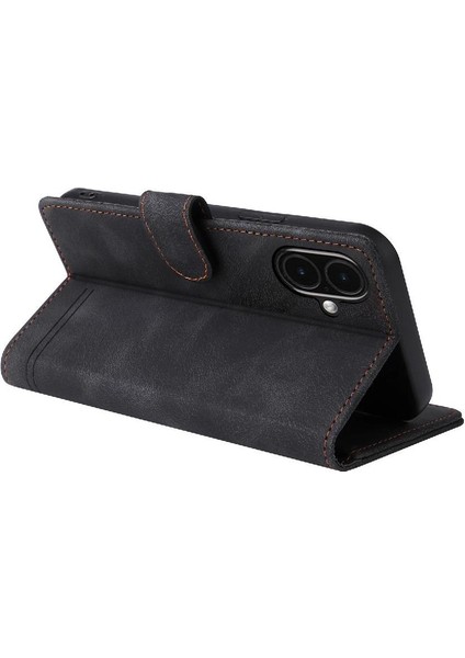 IPhone 16 Için Flip Case Kapak Darbeye Cüzdan Basit Iş Durum (Yurt Dışından) modelleri
