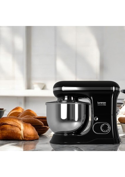 Master Pro Stand Mixer Hamur Yoğurma Makinesi 1500 W Siyah