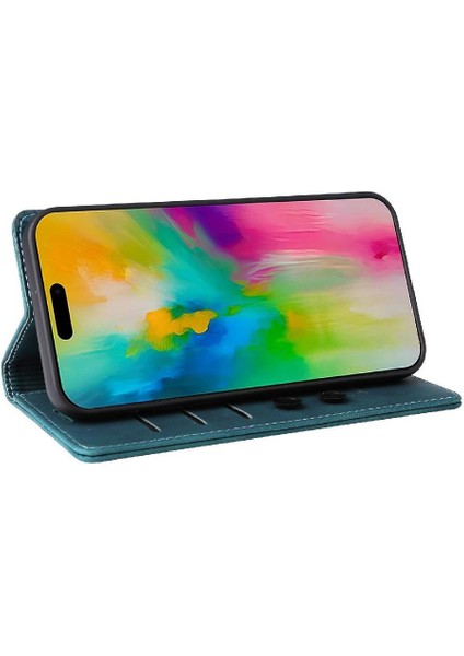 IPhone 16 Için Flip Case Pro Max Cüzdan Basit Iş Deri Kılıf Flip (Yurt Dışından)