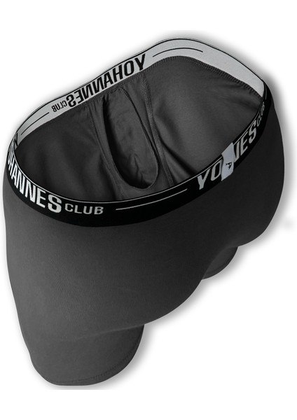 Yohannesclub,erkek, Özel Bölmeli Pamuklu Boxer,antrasit, 3'lü Paket fiyatları