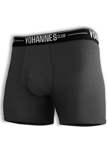 Yohannes Club Yohannesclub,erkek, Özel Bölmeli Pamuklu Boxer,gri Melanj, Antrasit, Füme, Lacivert, Siyah, 5'li Paket