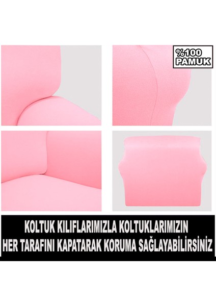 Pamuklu Fransız Kumaş 1 Adet Tekli & Berjer Koltuk Kılıfı, Kumaşımız Yakma Terletme Yapmaz