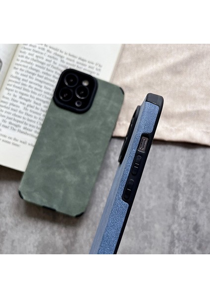 Apple iPhone 15 ile Uyumlu Suni Süet Kamera Korumalı Tiger Case modelleri