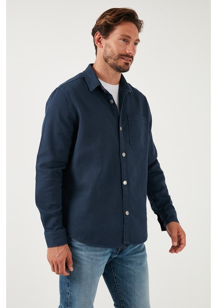 Pamuklu Tek Cepli Regular Fit Gömlek Erkek Gömlek CF25W129140 fırsatları