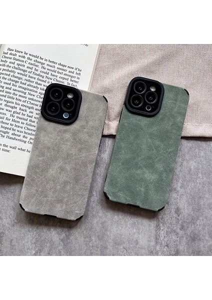 Apple iPhone 15 ile Uyumlu Suni Süet Kamera Korumalı Tiger Case modelleri