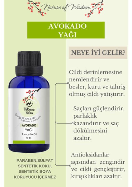 Avokado Yağı (Avokado Oil) Sertifikalı %100 Saf ve Doğal Soğuk Sıkım 50 ml fiyatları