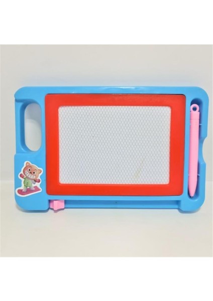 Mıknatıklı Mavi-Kırmızı Yazı Tahtası ve Pembe Yazı Kalemi Küçük Boy 20*13 cm Boyutlarında