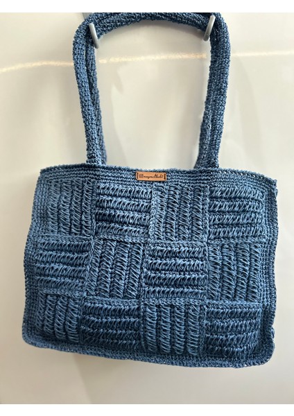 Hasır El Yapımı Örgü Çanta, Kadın Omuz Çantası, Plaj Çantası, Tasarım, Handmade