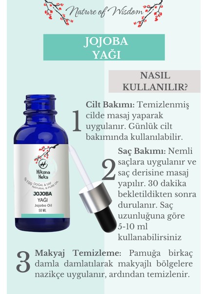 Jojoba Yağı (Jojoba Oil) %100 Saf ve Doğal Soğuk Sıkım 50 ml fırsatları