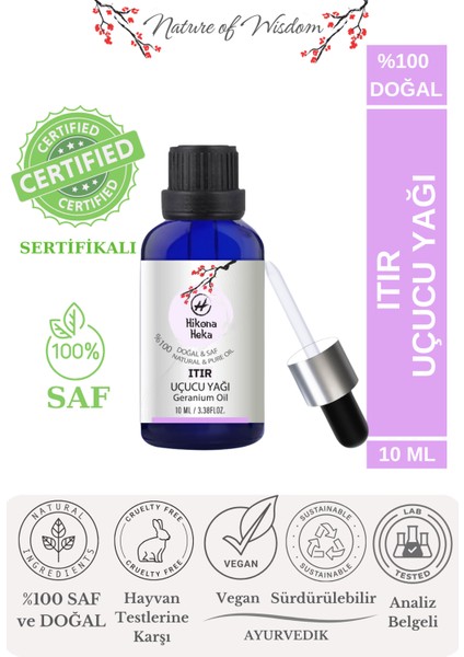 Itır Uçucu Yağı (Gerenium Essential Oil) %100 Saf ve Doğal 10 ml