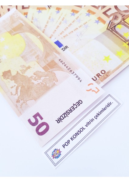 Pop Konsol 100 Adet Euro Geçersiz Para Parti Şaka Düğün Için Karışık Yabancı Para