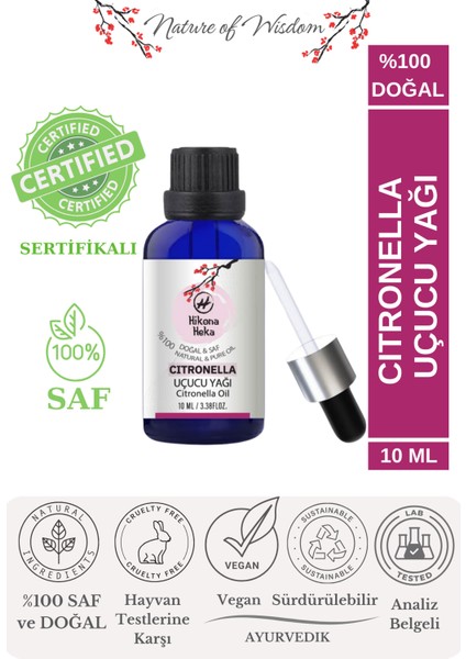 Citronella Uçucu Yağı (Citronella Essential Oil ) %100 Saf ve Doğal 10 ml