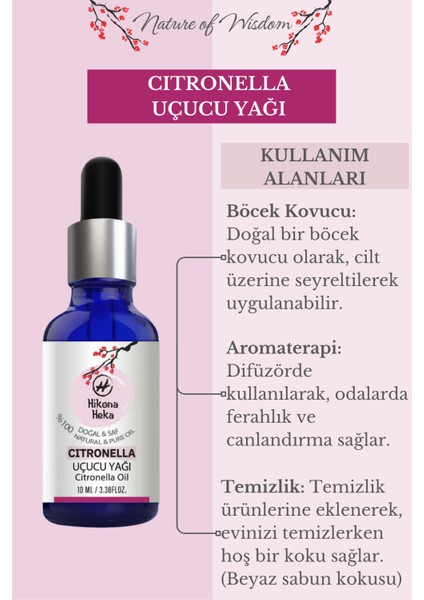 Citronella Uçucu Yağı (Citronella Essential Oil ) %100 Saf ve Doğal 10 ml modelleri