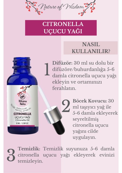 Citronella Uçucu Yağı (Citronella Essential Oil ) %100 Saf ve Doğal 10 ml fırsatları
