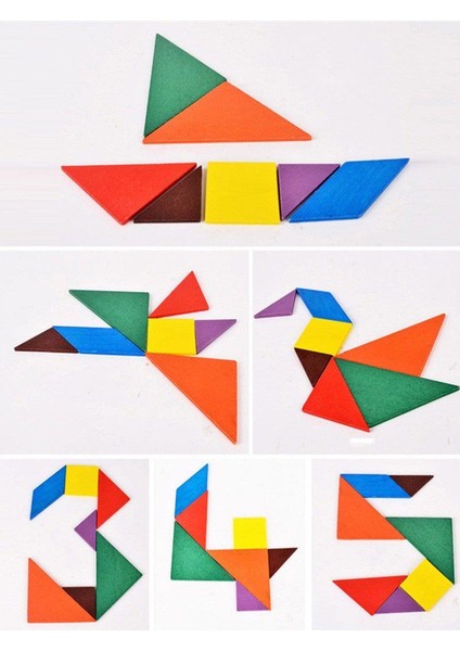 Diytoy Tangram Zeka Oyunu Puzzle Buzdolabı Magnet Eğitici Oyuncak Seti