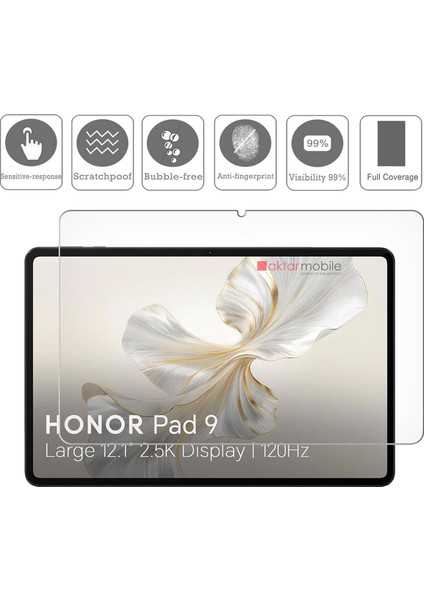 Honor Pad 9 12.1" Uyumlu Ekran Koruyucu Nano Kırılmaz Esnek Üstün Koruma