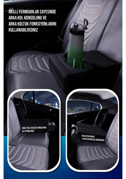 bmw 5 Serisi 523 Lüx Oto Koltuk Kılıfı Ön Arka Takım Eagle Serisi Füme modelleri