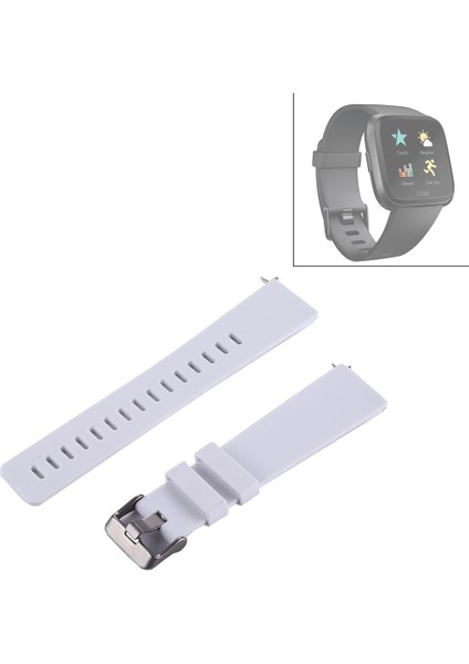 Fit Versa / Versa 2 Beyaz Için Silikon Saat Kordonu (Yurt Dışından)