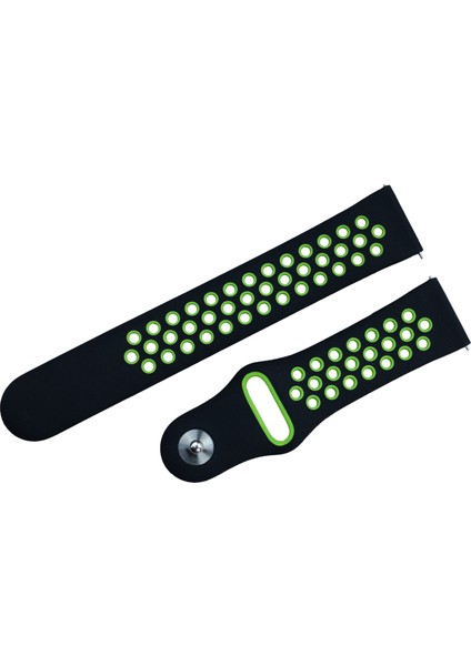 Fit Versa 3 Için Iki Renkli Silikon Kordonlu Saat Siyah Yeşil (Yurt Dışından) fırsatları