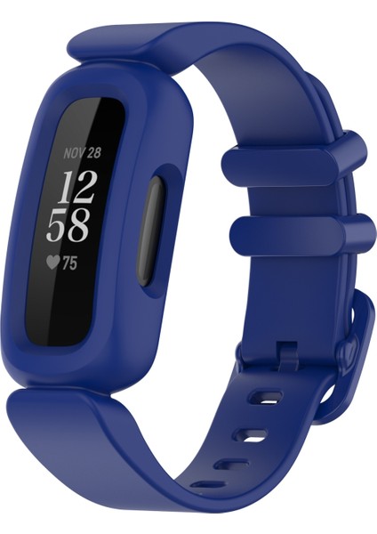 Fitbit Ace 3 Koyu Mavi Için Silikon Kordonlu Saat (Yurt Dışından)