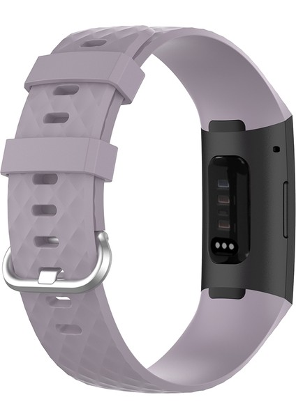 Fitbit Charge 4 / Charge 3 / Charge 3 Se Için 18 mm Gümüş Renkli Bant, Boyut: L Açık Mor (Yurt Dışından) fırsatları