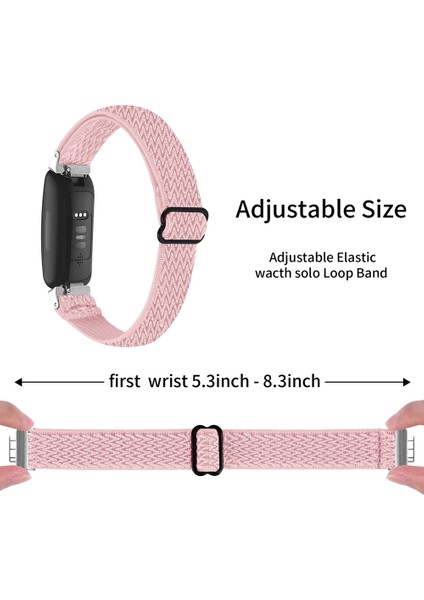 Fitbit Inspire 3 Pembe Için Dalga Örgülü Naylon Kayış (Yurt Dışından) modelleri