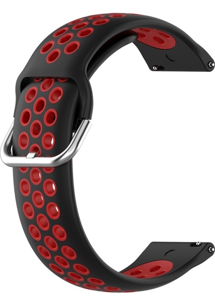 Fitbit Versa 2 / Versa / Versa Lite / Blaze 23MM Spor Iki Renk Kordonlu Saat Siyah Kırmızı Için (Yurt Dışından)