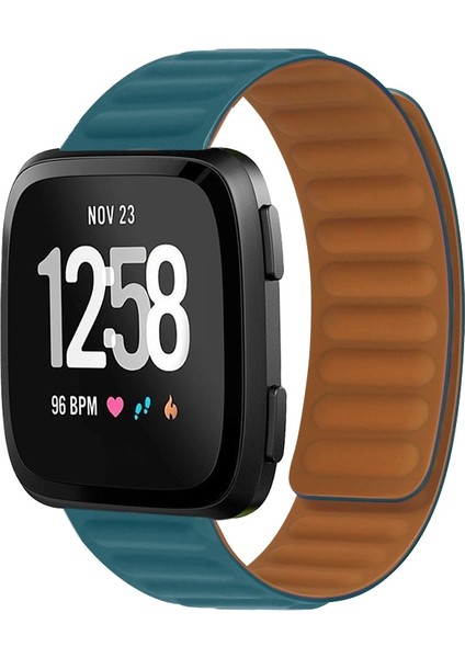 Fitbit Versa 4/3 / Sense 2 Indigo Için Silikon Manyetik Kayış (Yurt Dışından)