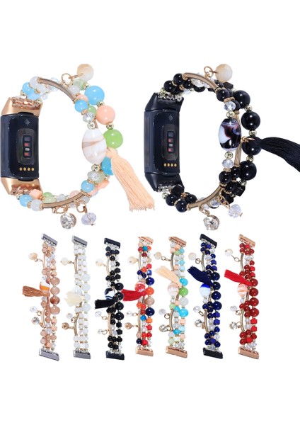 Fit Charge 5 Mavi Için Yuvarlak Boncuklu Zincir Saat Bandı (Yurt Dışından) fiyatları