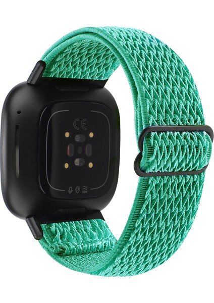 Fitbit Versa 4 / Sense 2 Nane Yeşili Için Naylon Saat Kordonu (Yurt Dışından)
