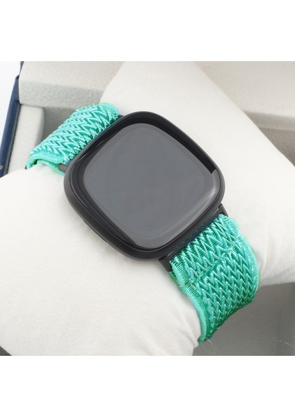 Fitbit Versa 4 / Sense 2 Nane Yeşili Için Naylon Saat Kordonu (Yurt Dışından)