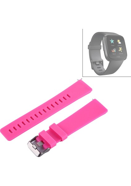 Fit Versa / Versa 2 Macenta Için Silikon Saat Bandı (Yurt Dışından)