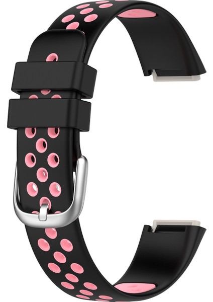 Fit Luxe Için Silikon Kayış Fitbit Luxe Siyah Pembe Için (Yurt Dışından)