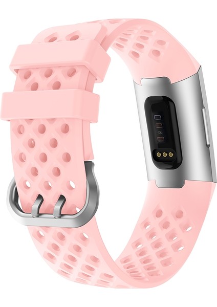 Fit Charge 3 / 4 Içi Boş Kare Silikon Kayış Pembe (Yurt Dışından) fiyatları