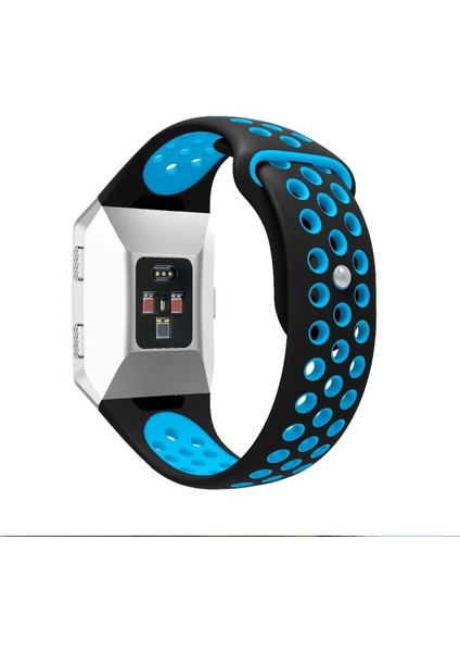 Fit Iyonik Nefes Alabilen Silikon Saat Bandı Siyah Mavi Için (Yurt Dışından) fırsatları