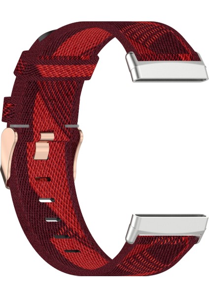 Örgü Kanvas Saat Bandı For Fit Sense For Fitbit Sense Kırmızı (Yurt Dışından) fiyatları