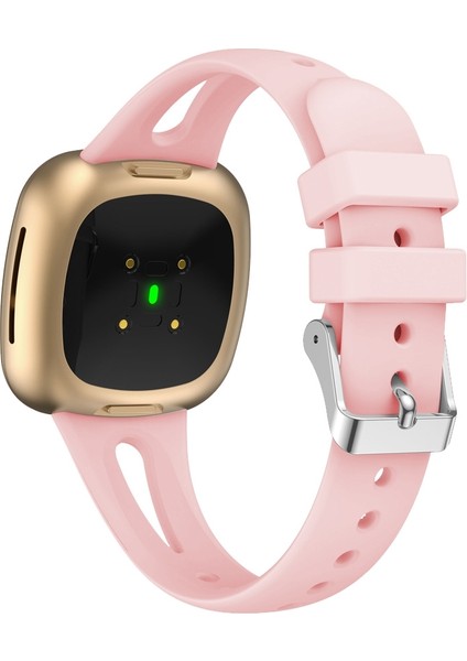 Fit Versa 3 / 4 Silikon Saat Bandı Için, Beden: L Pembe (Yurt Dışından) fırsatları
