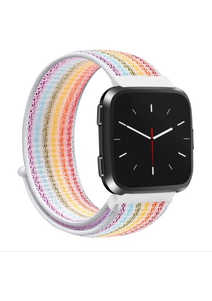 Fitbit Versa 1/2 Gökkuşağı Ince Çizgili Naylon Kayış (Yurt Dışından) fiyatları
