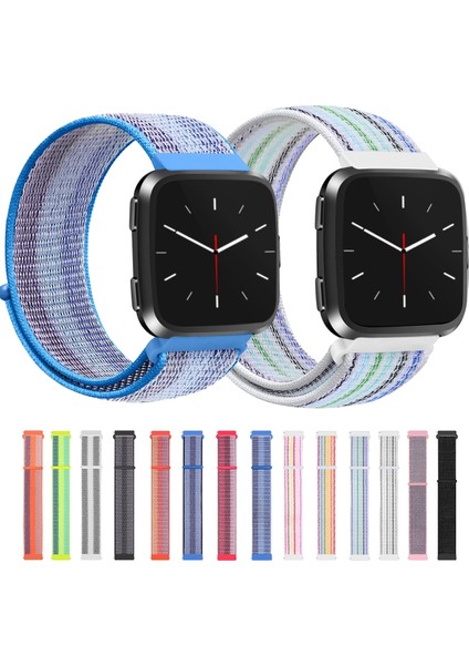 Fitbit Versa 1/2 Gökkuşağı Ince Çizgili Naylon Kayış (Yurt Dışından) modelleri