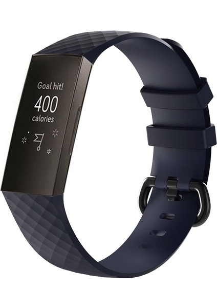 Fitbit Charge 4 Için Silikon Saat Bandı Küçük Boyut: 190*18MM Mavi (Yurt Dışından)