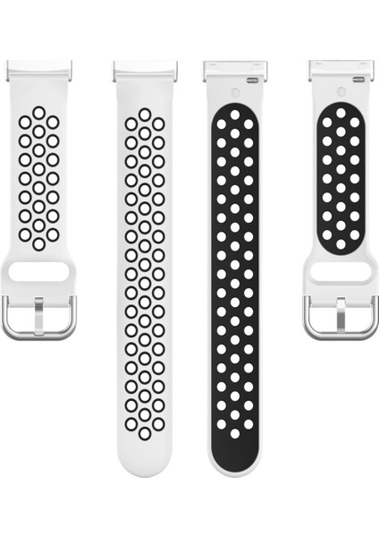 Silikon Saat Bandı Için Fit Versa 4 / Sense 2 Için Fitbit Versa 4 / Sense 2 Beyaz Siyah (Yurt Dışından) modelleri