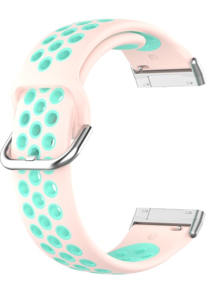 Silikon Saat Bandı Için Fit Versa 4 / Sense 2 Için Fitbit Versa 4 / Sense 2 Açık Pembe Deniz Mavisi (Yurt Dışından)