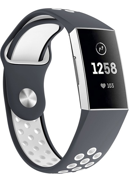 Fit Charge 3 Gri Beyaz Için Silikon Bileklik (Yurt Dışından) fırsatları