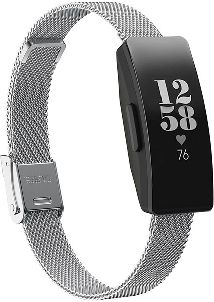 Fit Ace 3 / Inspire 2 Için Milanese Kordonlu Saat Gümüş (Yurt Dışından)