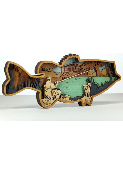 Ahşap Mdf Çok Katmanlı Balık Dekoratif Obje