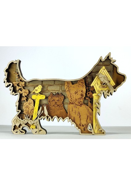 Ahşap Mdf Çok Katmanlı Köpek Dekoratif Obje